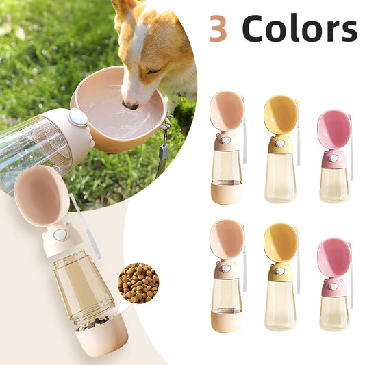 Portable Dog Water Bottle Food And Water Container For Pet Pets Feeder Bowl Outdoor Travel Drinking Bowls Water Dispenser - ScoutSnouts